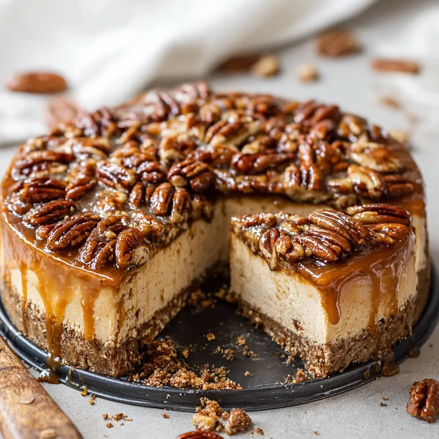 Bourbon Pecan Pie Cheesecake