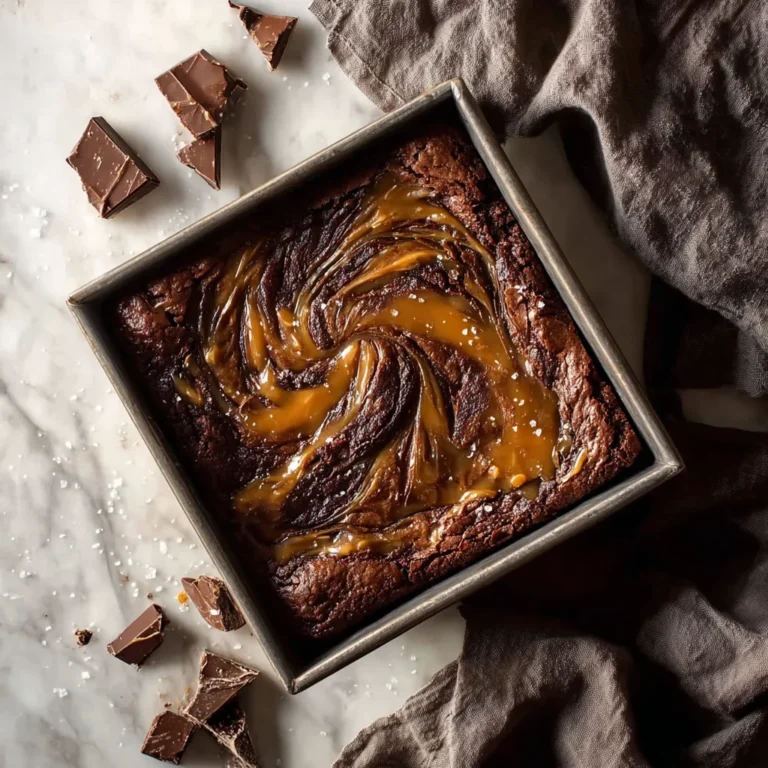 Fudgy Sourdough Caramel Brownies (Discard Recipe)