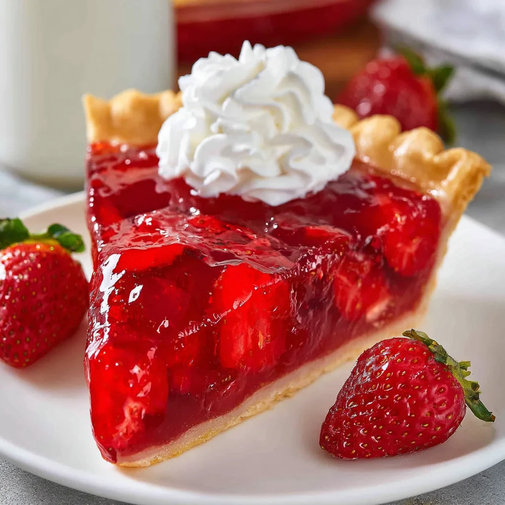 Fresh Strawberry Jello Pie