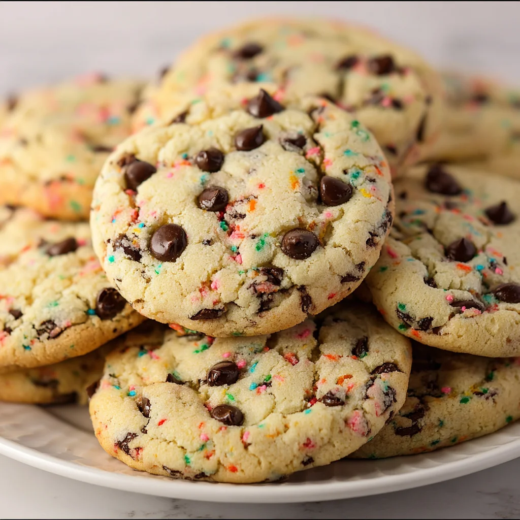 Easy Vegan Funfetti Cake Mix Cookies (Only 4 Ingredients!)