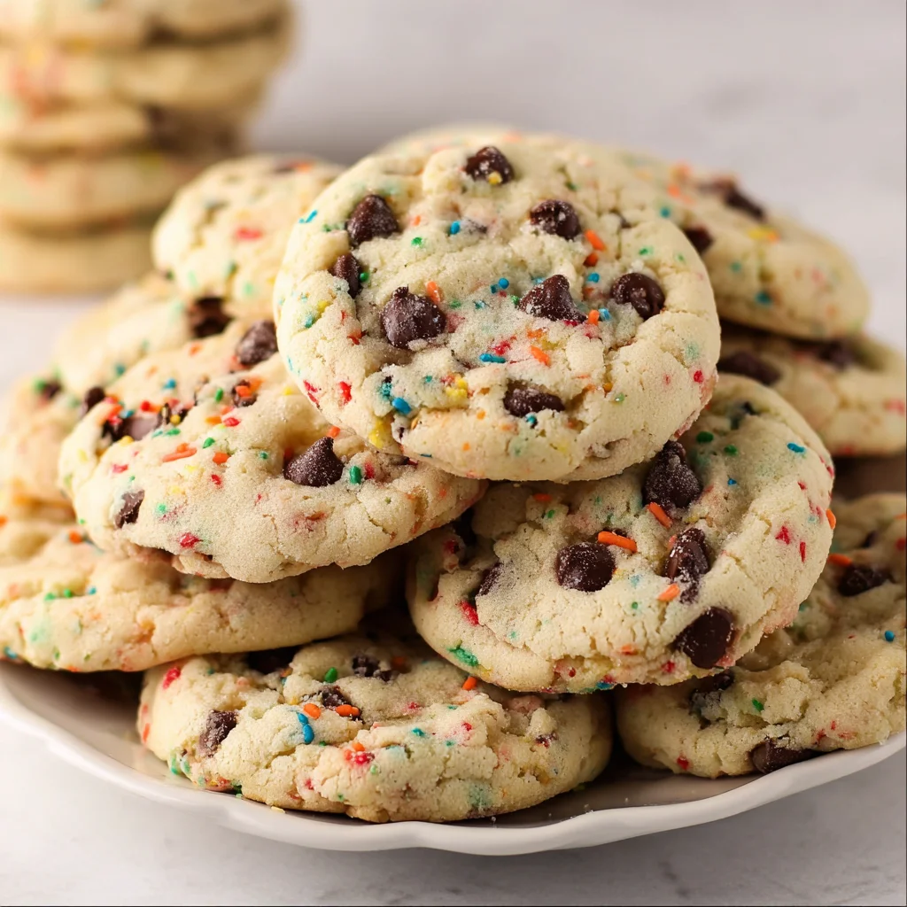 Easy Vegan Funfetti Cake Mix Cookies (Only 4 Ingredients!)