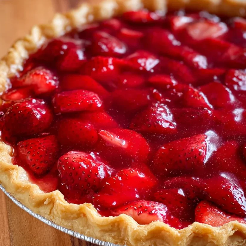 Fresh Strawberry Jello Pie