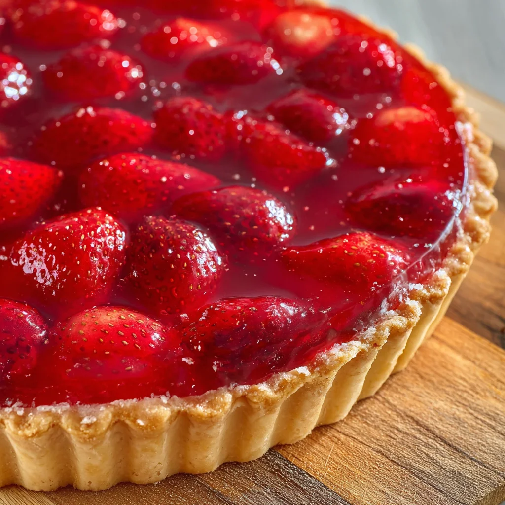 Fresh Strawberry Jello Pie