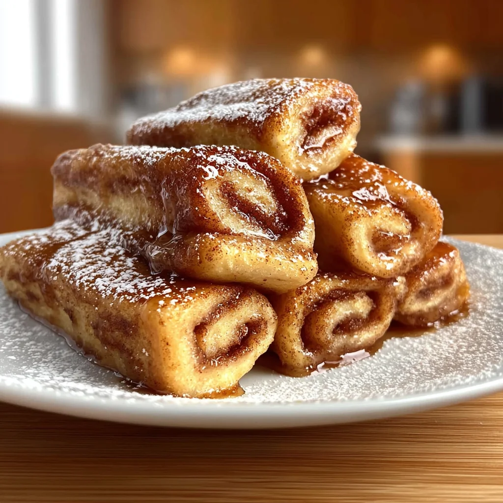 Vegan Cinnamon Roll French Toast Roll-Ups