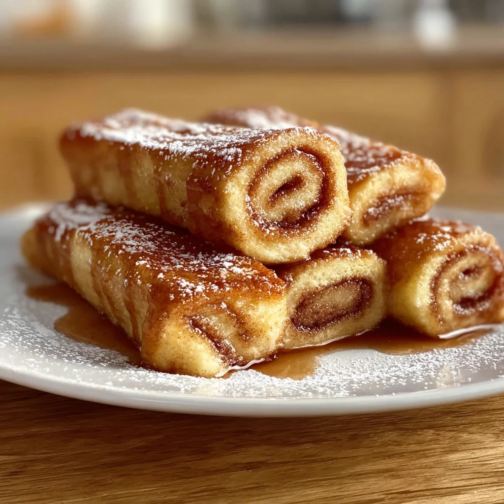 Vegan Cinnamon Roll French Toast Roll-Ups