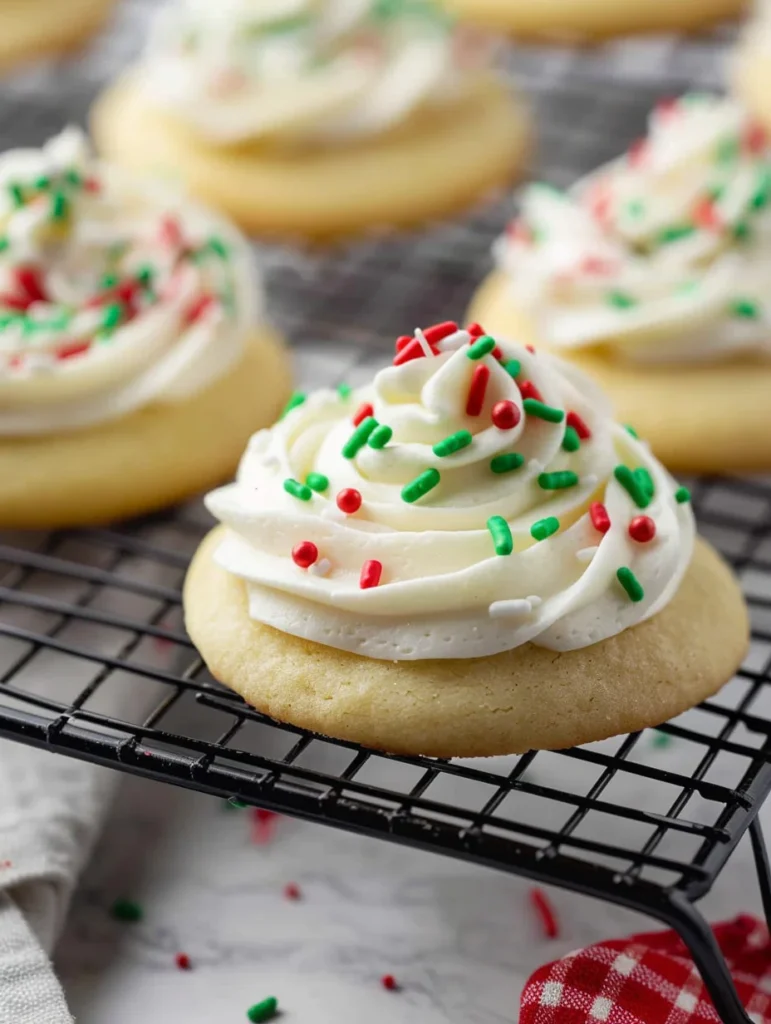 Soft and Chewy Frosted Sugar Cookies