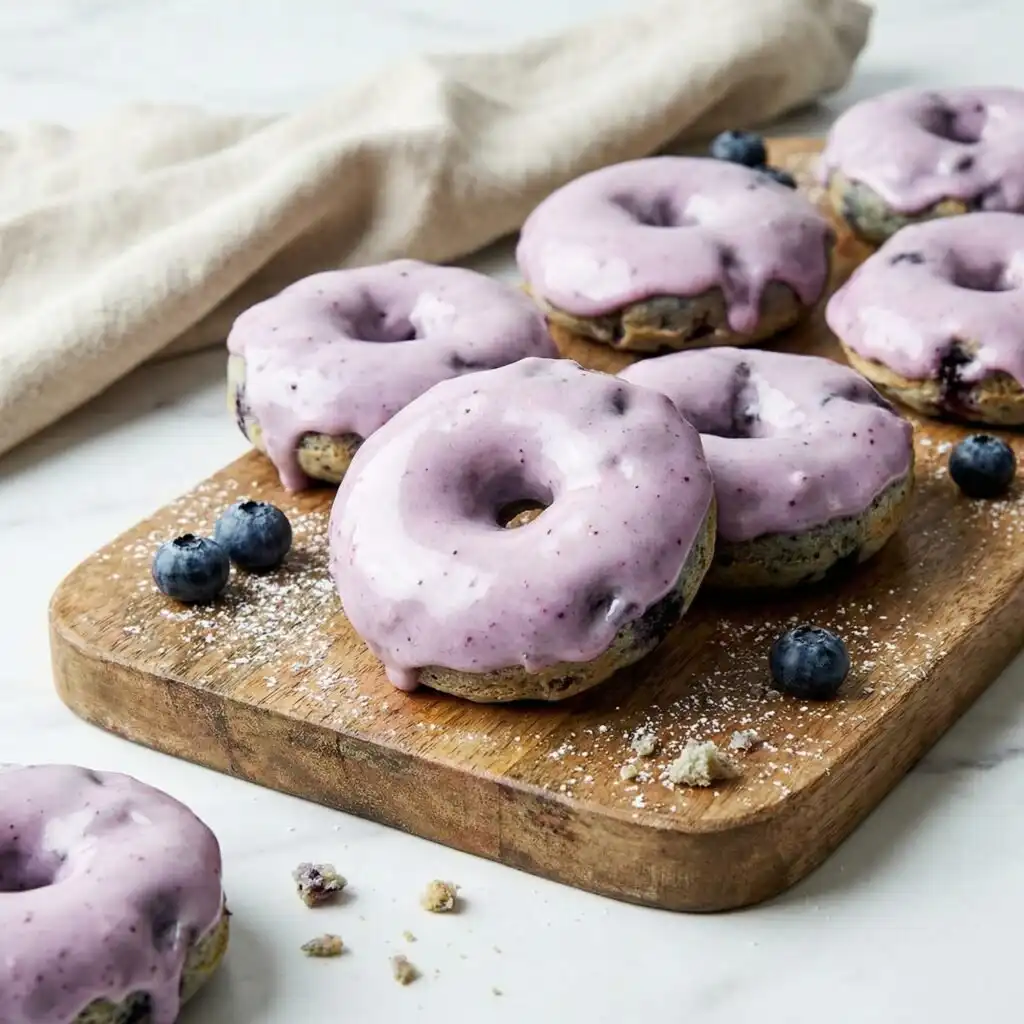 Baked Blueberry Donuts