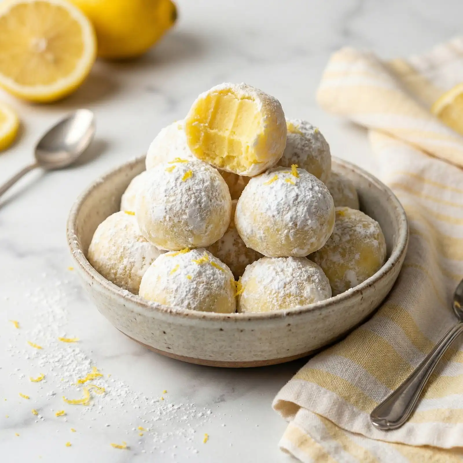Lemon White Chocolate Truffles