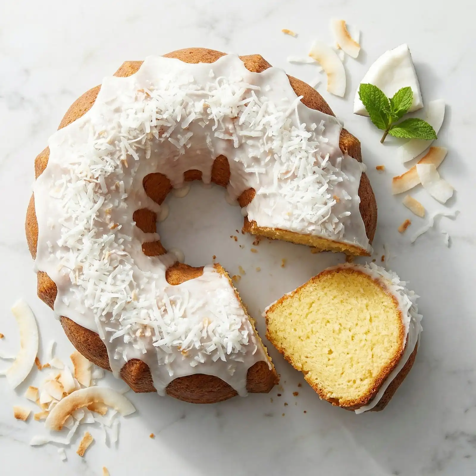 Piña Colada Bundt Cake