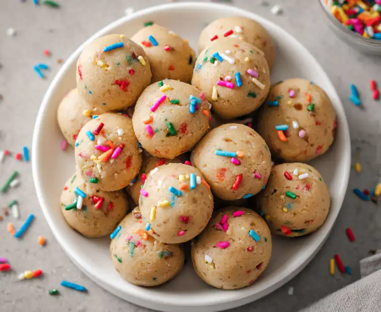 High Protein Cake Batter Balls: A Healthy No-Bake Snack
