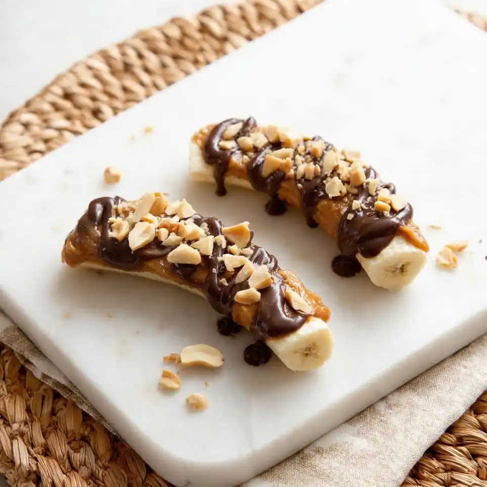 Frozen Chocolate Peanut Butter Banana Bites