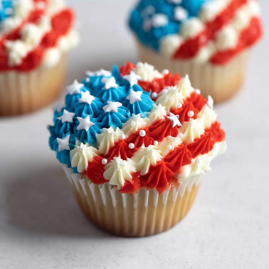 Easy 4th of July Cupcakes