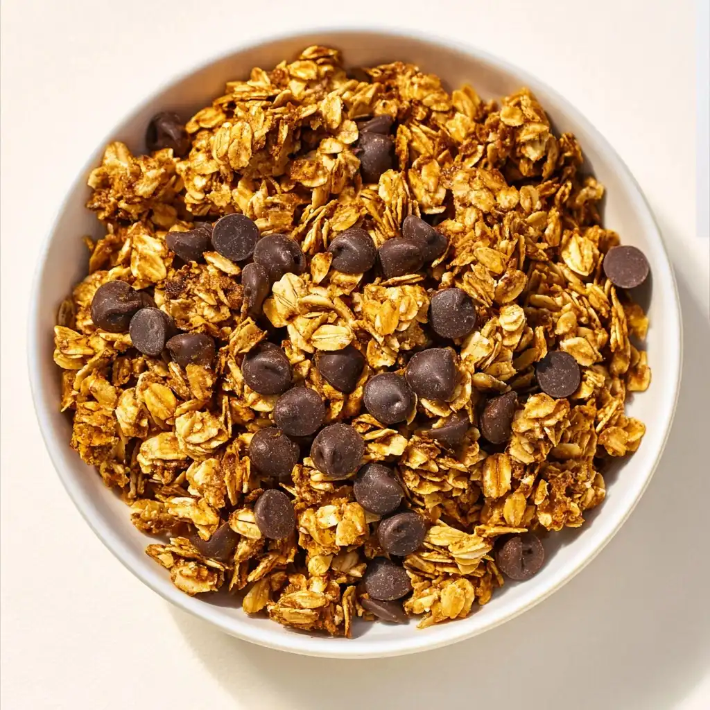 Peanut Butter Chocolate Chip Granola - finished dish