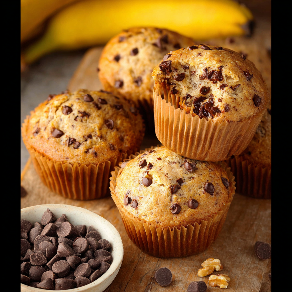 Banana Chocolate Chip Muffins