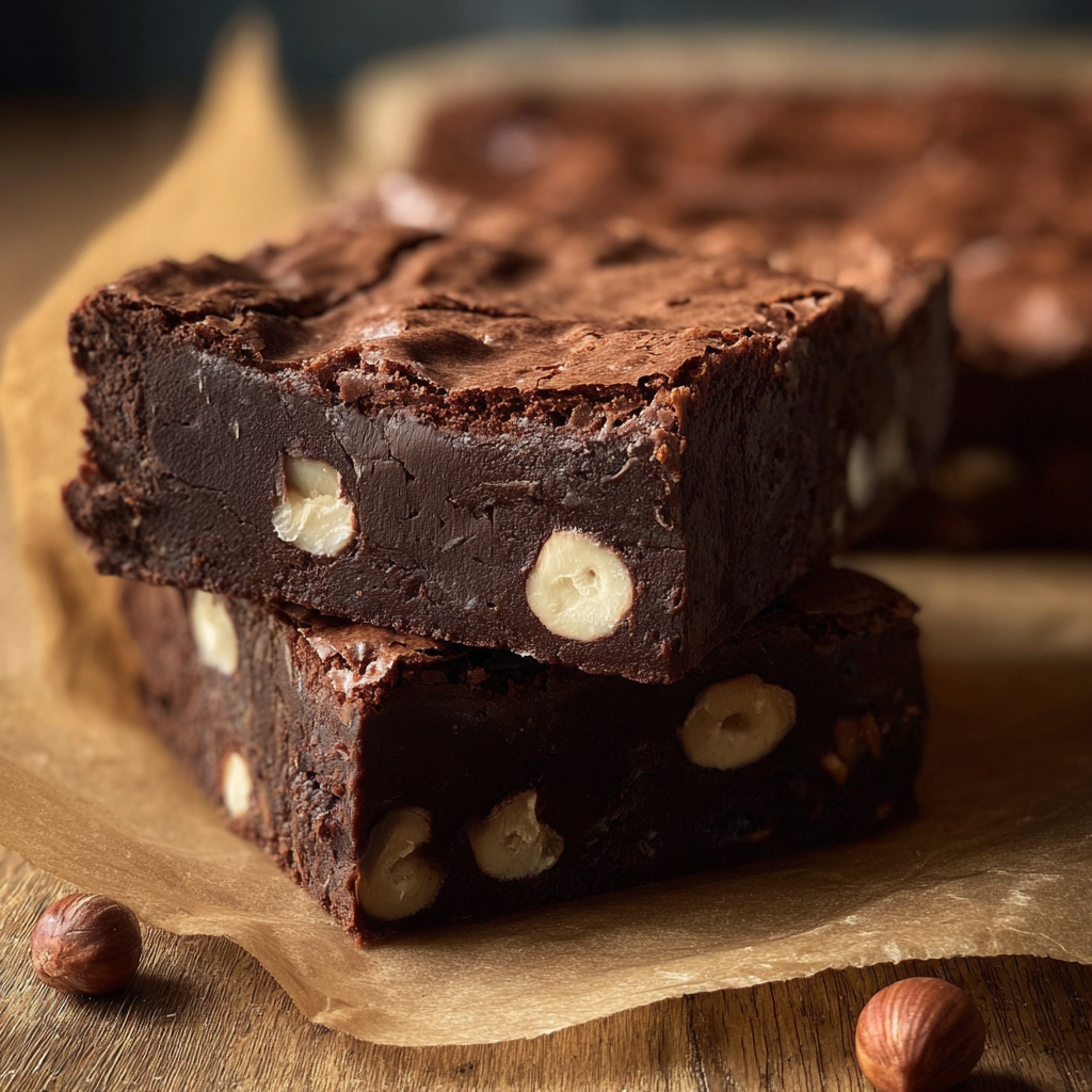 Fudgy Hazelnut Nutella Brownies