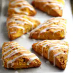 Homemade Pumpkin Scones with Sweet Glaze