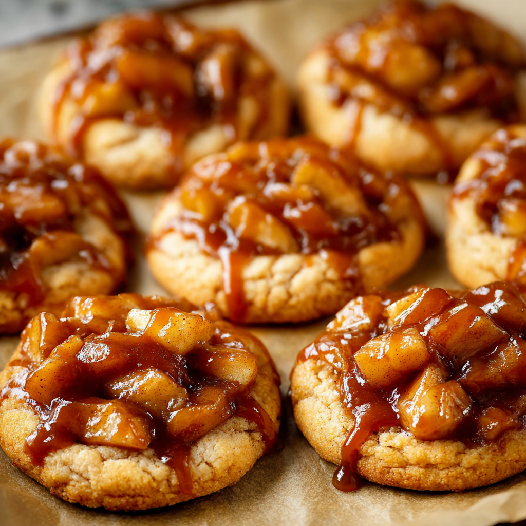Caramel Apple Pie Cookies - finished dish