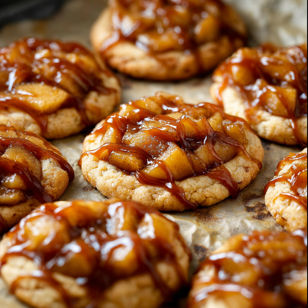 Caramel Apple Pie Cookies - step by step