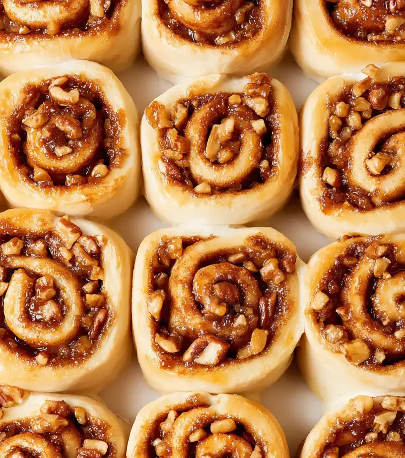 Apple Cinnamon Rolls with Brown Butter Maple Icing.