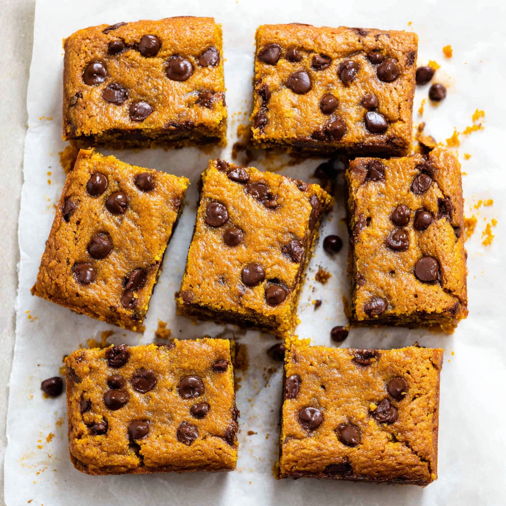 Pumpkin Blondies - step by step