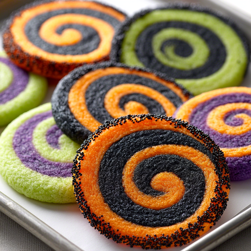 Halloween Swirl Biscuits - step by step