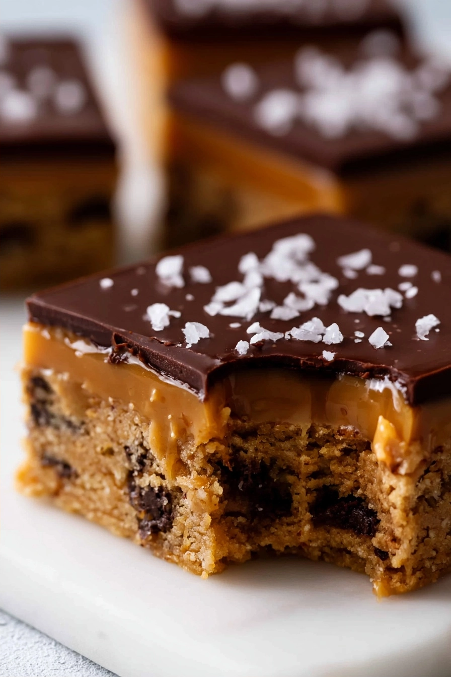 Easy Cookie Dough Bars (No-Bake) - finished dish