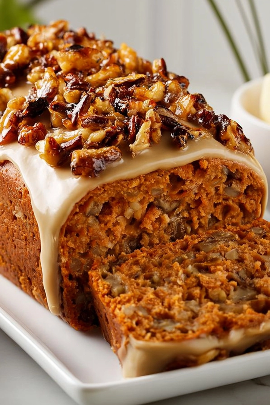 Vegan Carrot Cake Loaf - finished dish