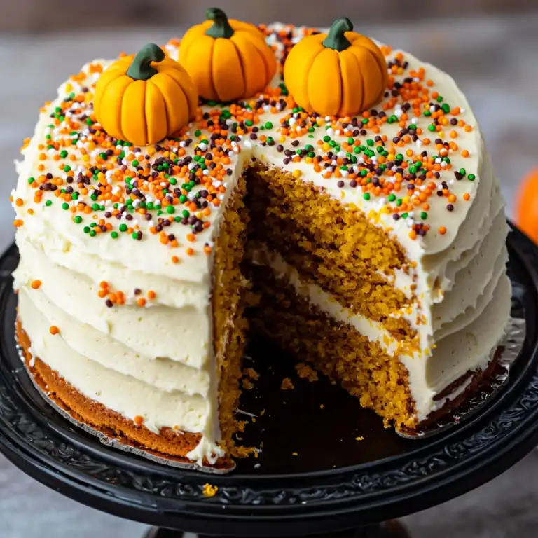 Easy Pumpkin Cake {With Cake Mix} - featured image