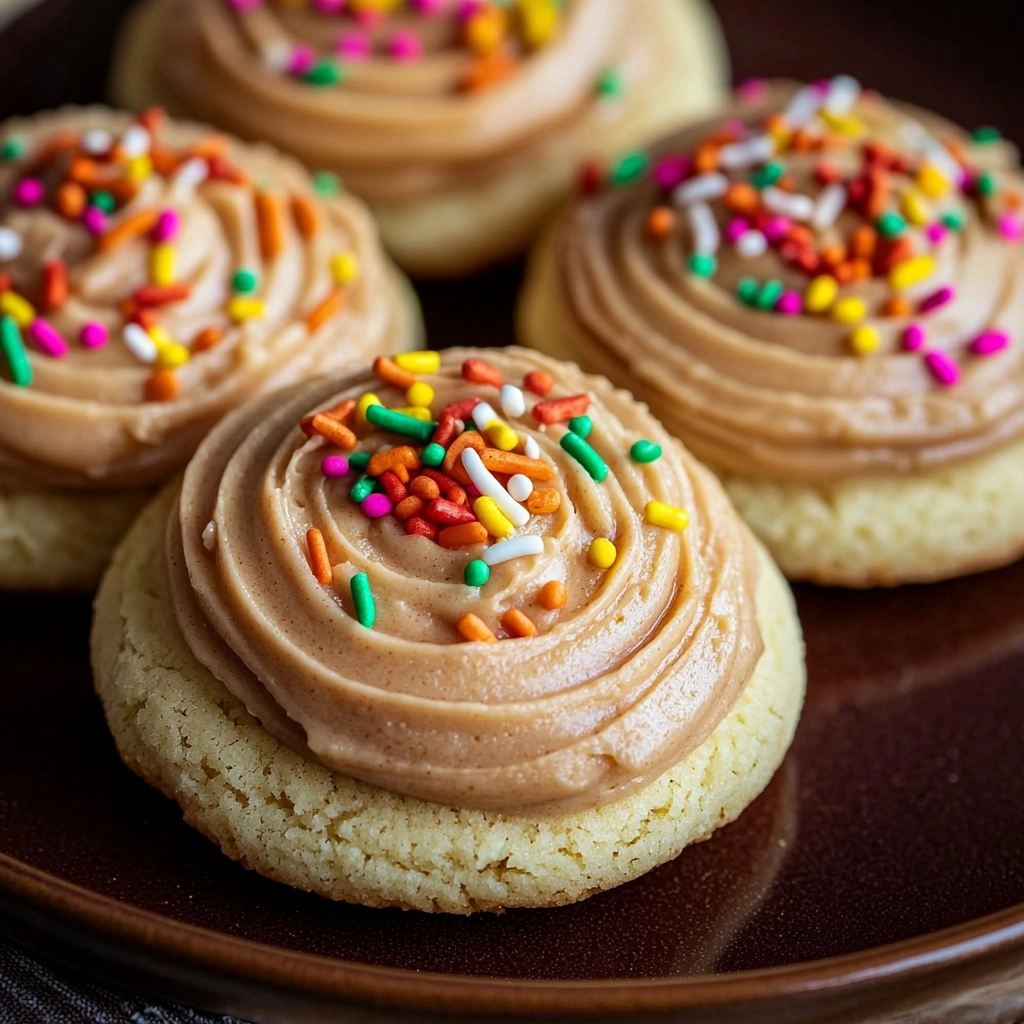 Soft Frosted Maple Cinnamon Sugar Cookies - finished dish