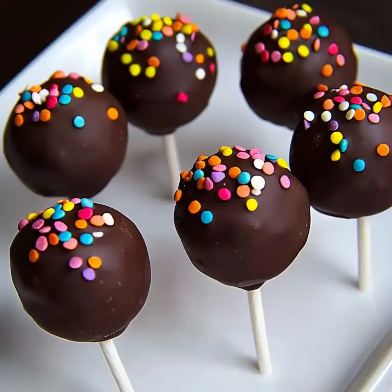 Fudgy Brownie Cake Pops - featured image