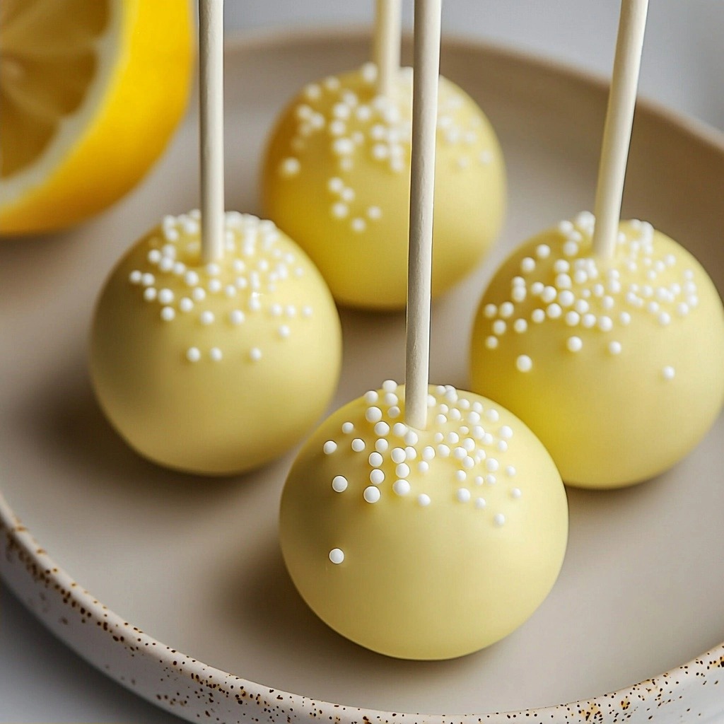 Lemon Cake Pops - finished dish