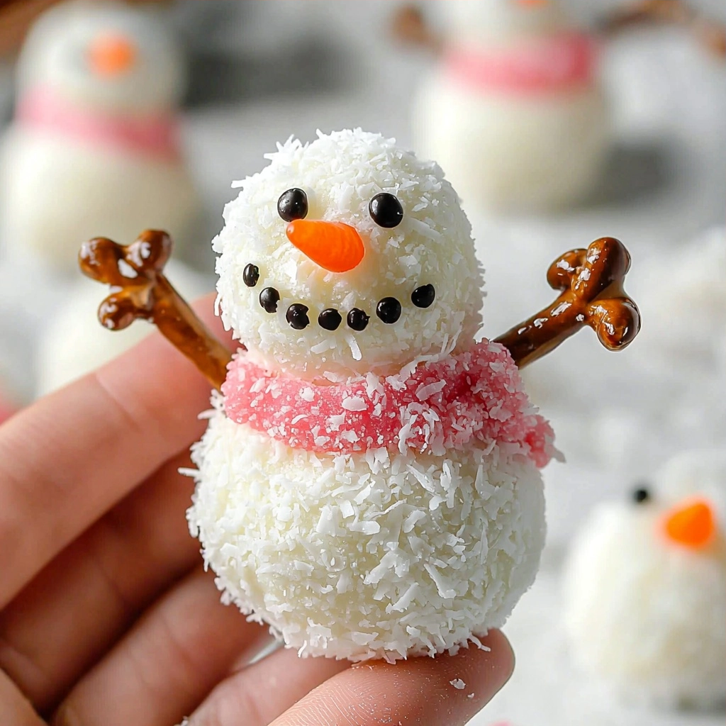 Snowman Truffles - step by step