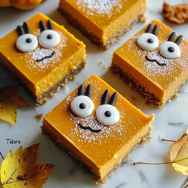 Pumpkin Cheesecake Bars: Totoro Edition · i am a food blog i am a food blog - featured image