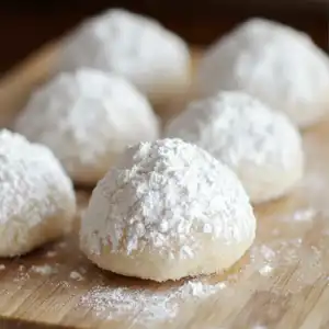 Chocolate Kiss Snowball Cookies