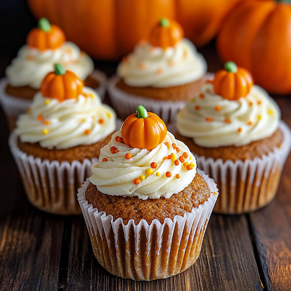 Pumpkin Spice Cupcakes - step by step