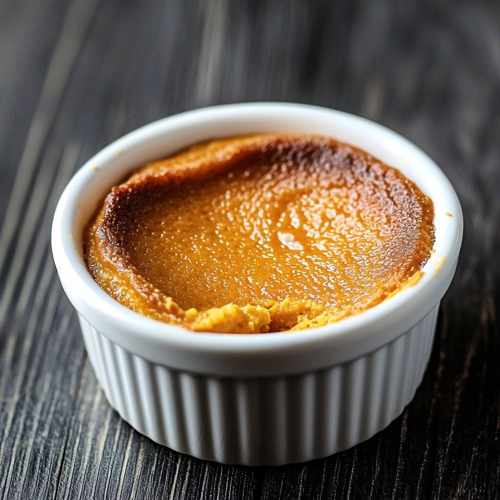 Mini Keto Crustless Pumpkin Pie Recipe - finished dish
