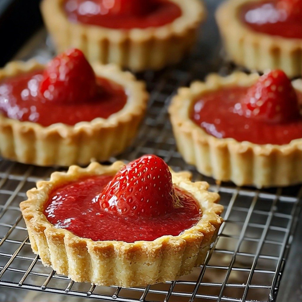 Strawberry-Rhubarb Tarts - step by step