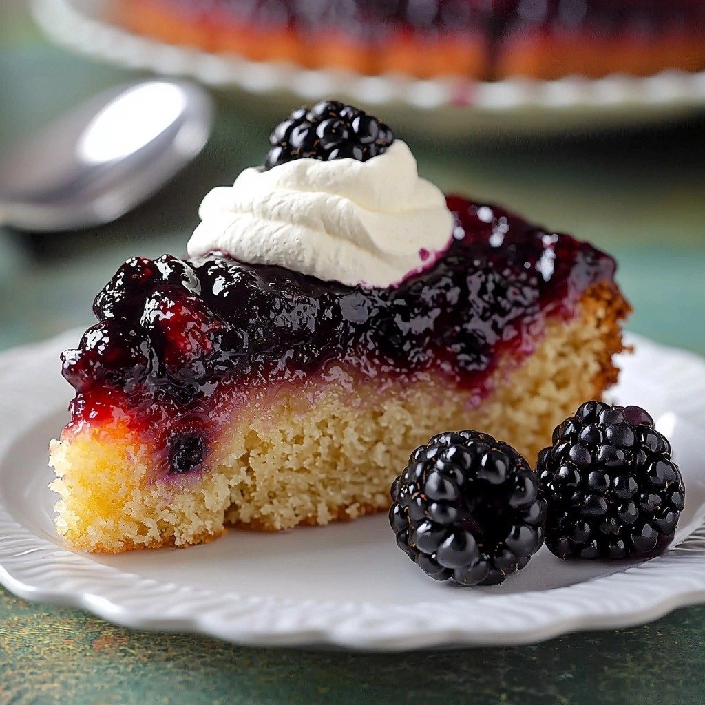 Blackberry Upside Down Cake (with Cinnamon & Vanilla) - step by step