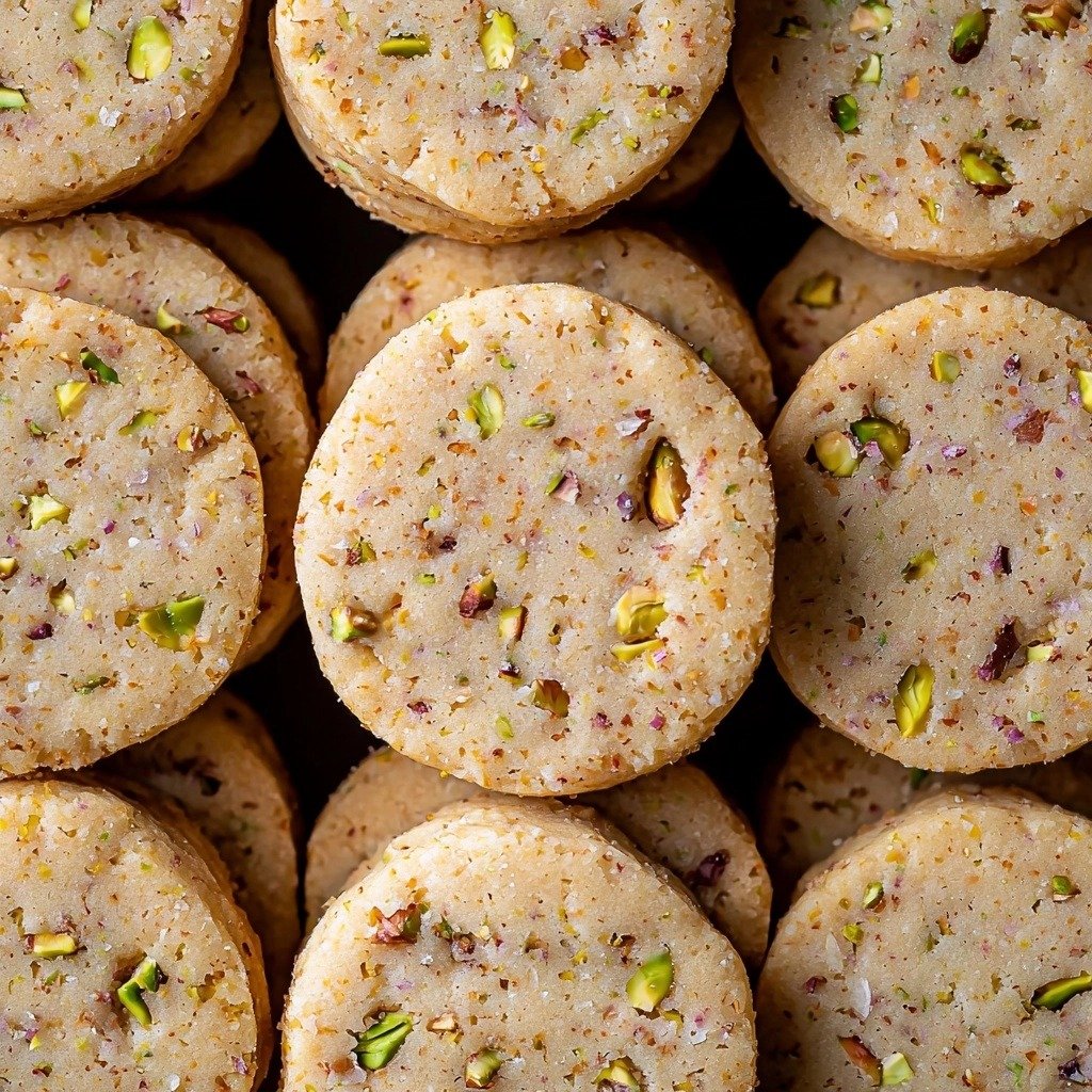 Pistachio Shortbread Cookies (with Raspberry Glaze) - step by step