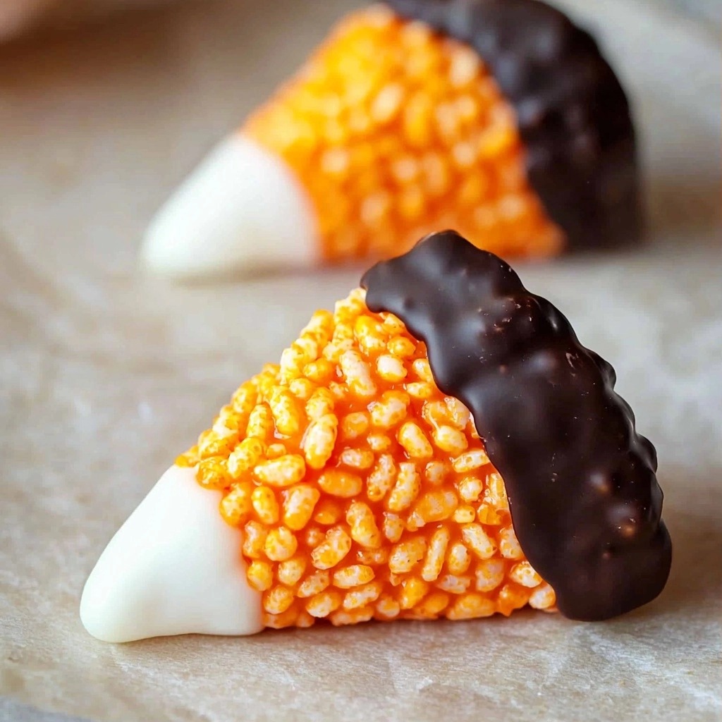 Candy Corn Rice Krispie Treats - step by step