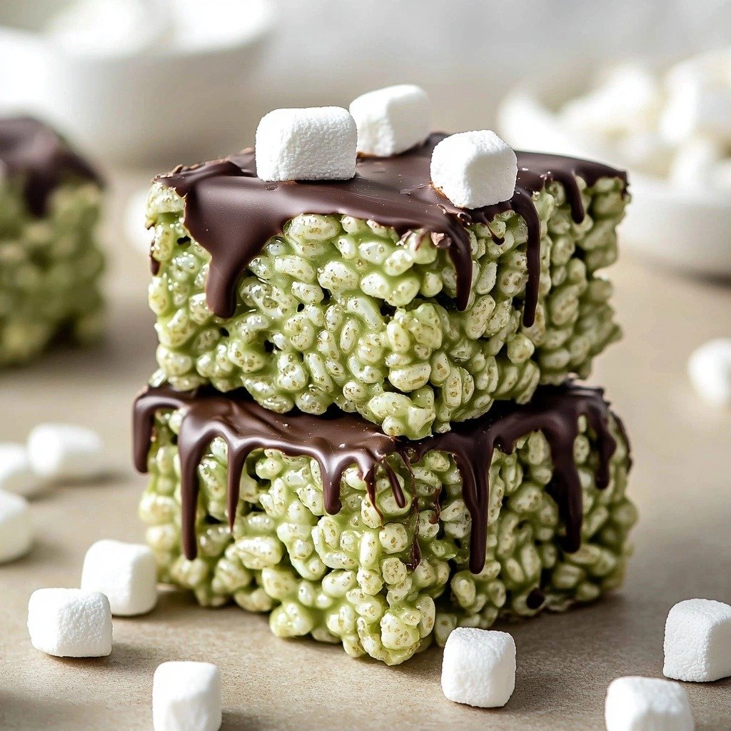 Pistachio Rice Krispie Treats with Dark Chocolate Recipe - step by step