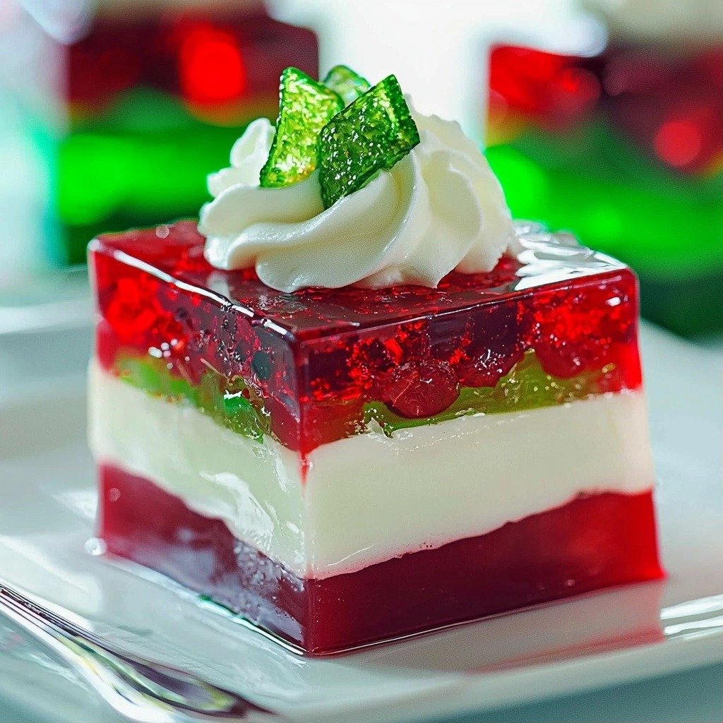 Layered Christmas Jello - step by step