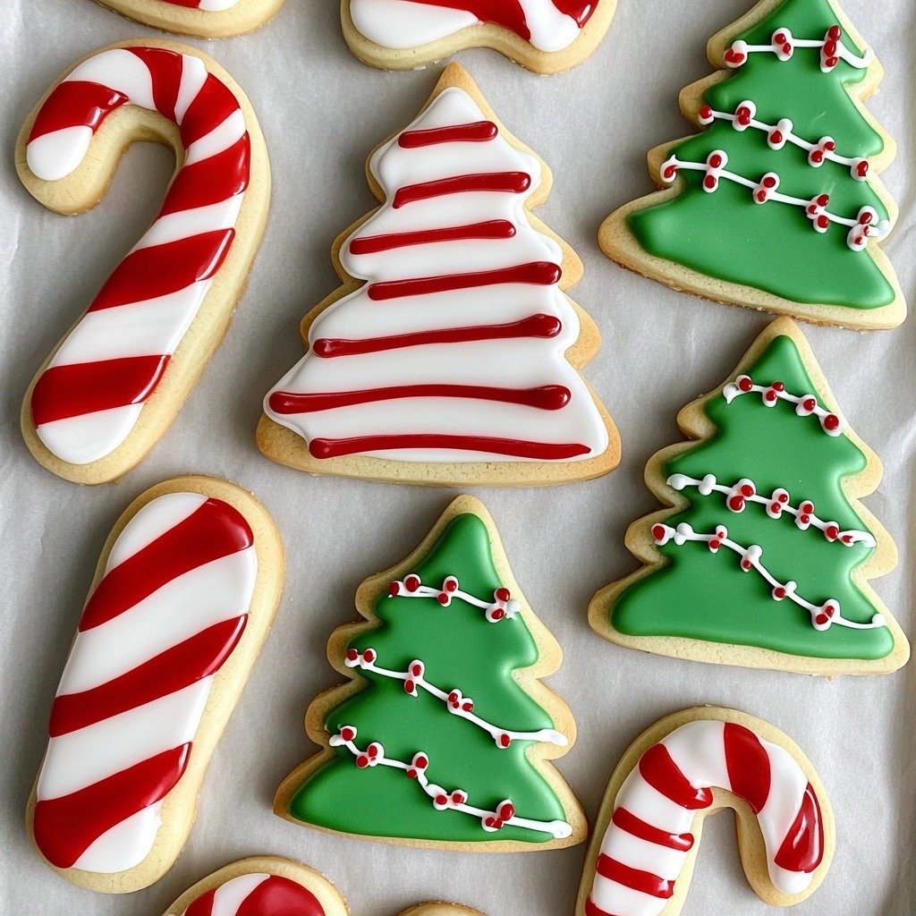 No Chill Sugar Cookies with Royal Icing - finished dish