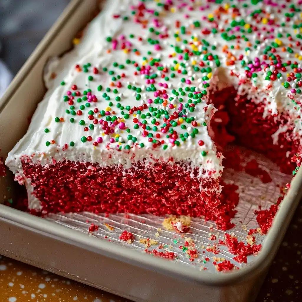 Christmas Jello Poke Cake