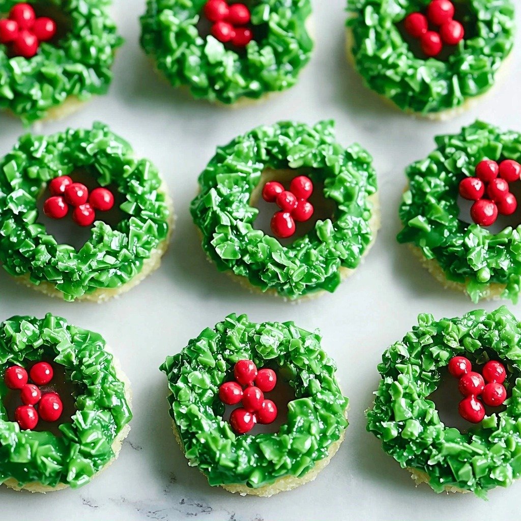 Christmas Cornflake Wreath Cookies - finished dish