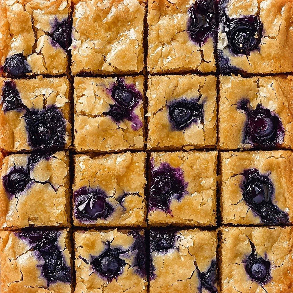 Blueberry Blondies - finished dish
