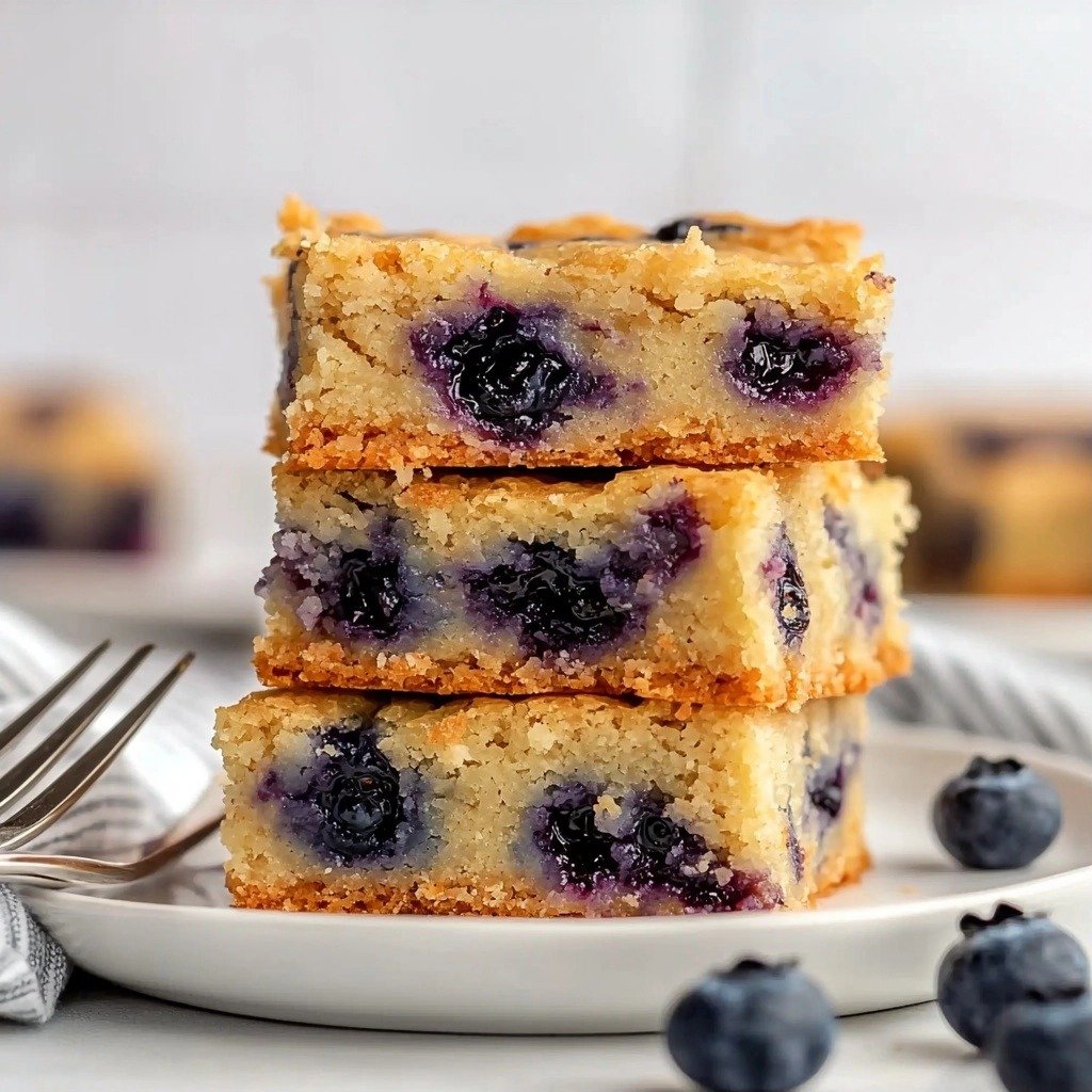 Blueberry Blondies - step by step