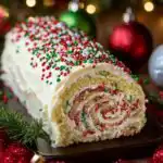 Funfetti Christmas Cake Roll Recipe - featured image