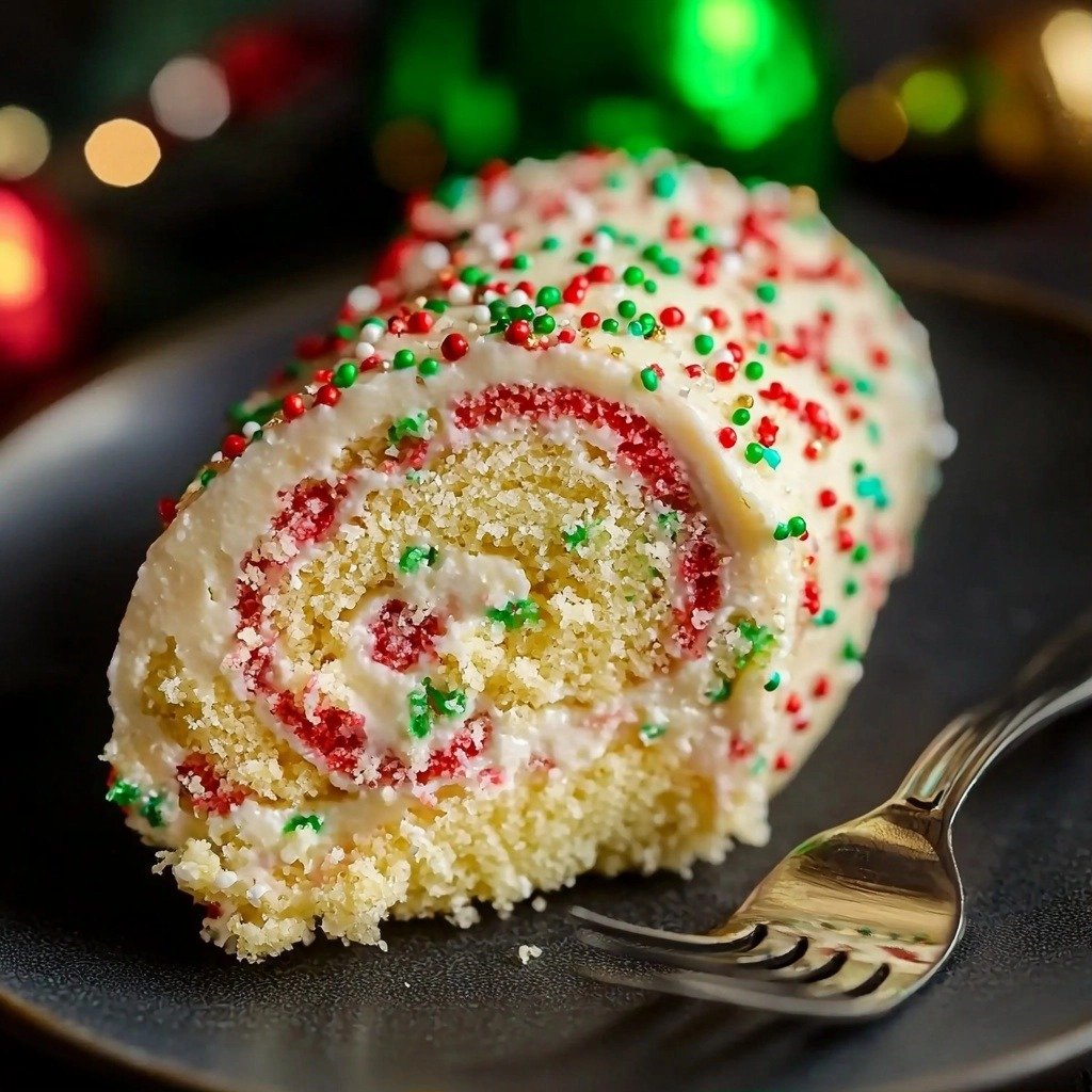Funfetti Christmas Cake Roll Recipe - step by step