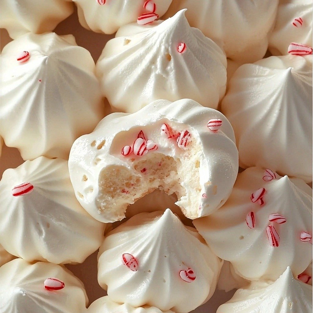 Peppermint Meringues - step by step